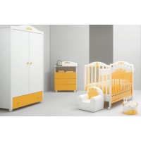 Lettino e Bagnetto Mibb Tender col. Bianco/Arancio