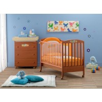 Lettino e Bagnetto Erbesi Baby col. Ciliegio