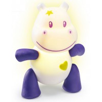 Lampada Pabobo Lumilove Savanoo Ippopotamo Bianco/Lilla