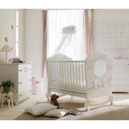 Cameretta Pali Maison Bebè Lux Bianco Beige