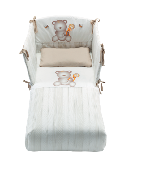 Completo Piumone Azzurra Design Dolcemiele Bianco Tortora