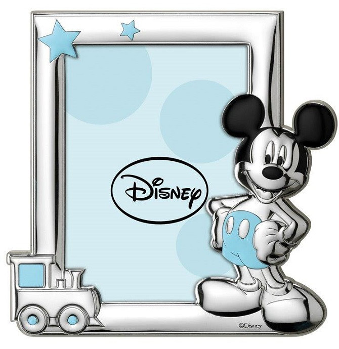 Cornice Portafoto Mickey Mouse:Cornice Portafoto Mickey Mouse Innocenti Argenti Azzuro D102 4LC