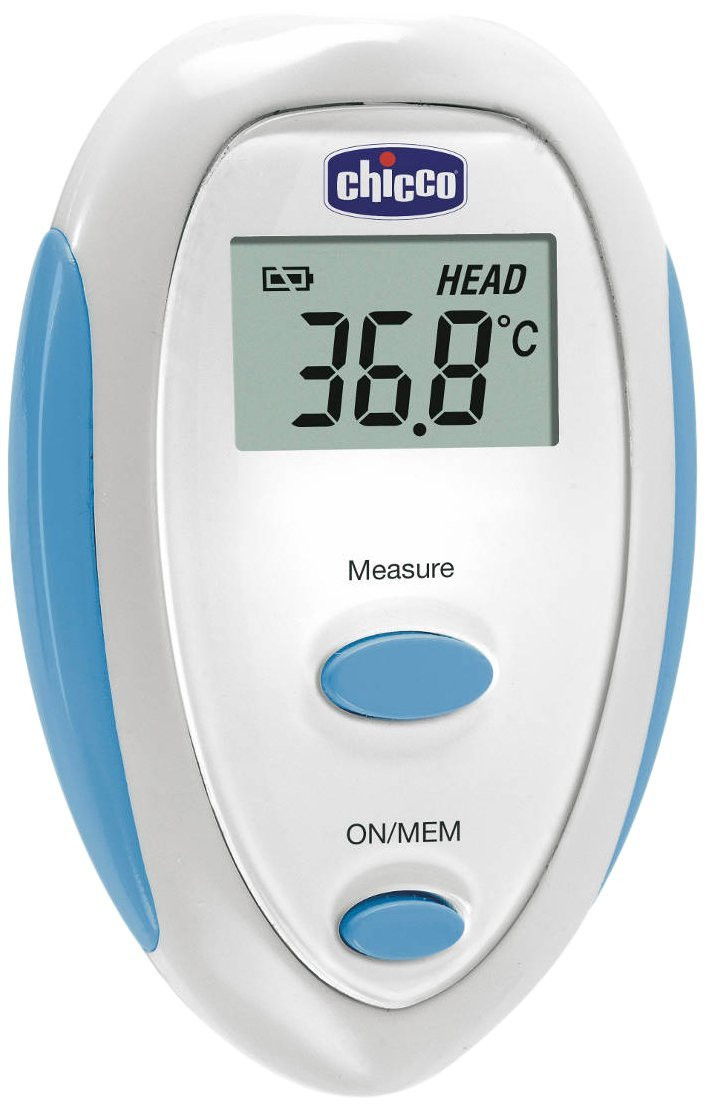 Termometro Easy Touch Frontale a Contatto - Chicco - colore bianco Celeste  - Salute - Termometri - Sotto il Cavolo