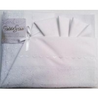 Lenzuola Lettino Fantasy Linea Petite Star Set 3pz col. Bianco