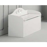 Cassapanca Mibb Scintilla  con Swarovski col. Bianco