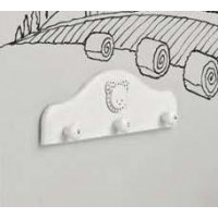 Appendiabiti a muro Mibb Scintilla con Swarovski Bianco 