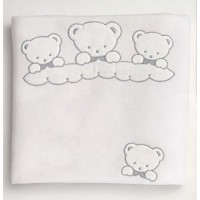 Copertina In Pile Lettino Mibb Scintilla Panna Bianco
