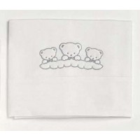 Set Lenzuola Lettino Mibb Scintilla Bianco