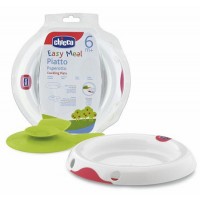 Piatto Paperotto Chicco Easy Meal 6 m+ Bianco Rosso