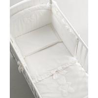 Completo Piumone Mibb Blanche Set 3pz Ricamato col. Bianco