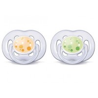 Succhietti Airflow Contemporary Avent Senza BPA Conf. da 2 PZ (6-18m) SCF180/24 col. Verde/Giallo