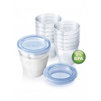 Vasetti Avent con Coperchi Presterilizzati 6oz/ 180ml conf. 10 pz