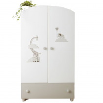 Armadio savana Pali Bianco Tortora - SCONTATO