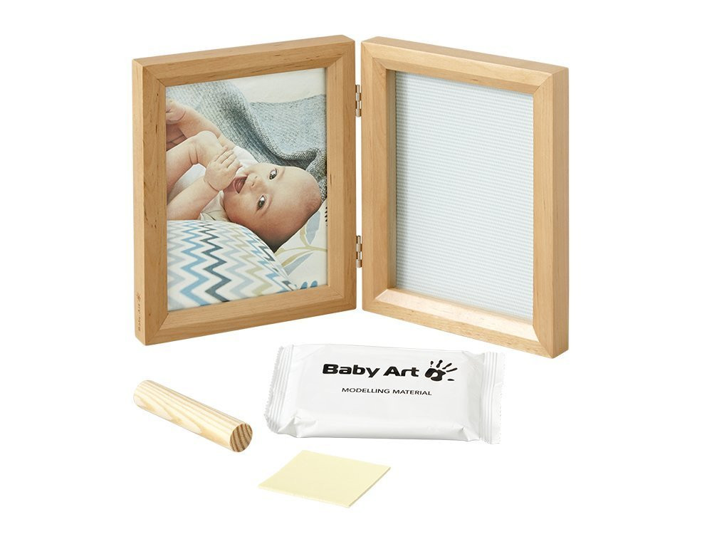 Baby Art Simple Print Frame My Baby Touch Cornice Portafoto e Calco Legno Naturale